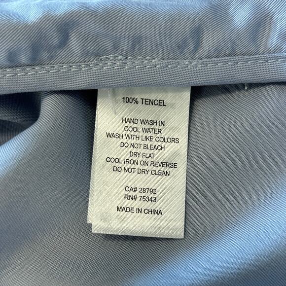 Joie Light Blue Tencel Cropped Blazer Size L Ruched Sleeves - Picture 5 of 5